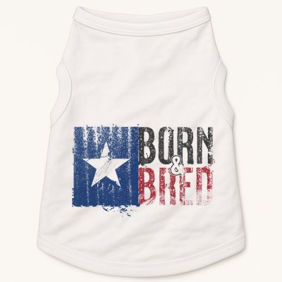 Texas State Flag Pride Born & Bred Native Home Doggie Tank