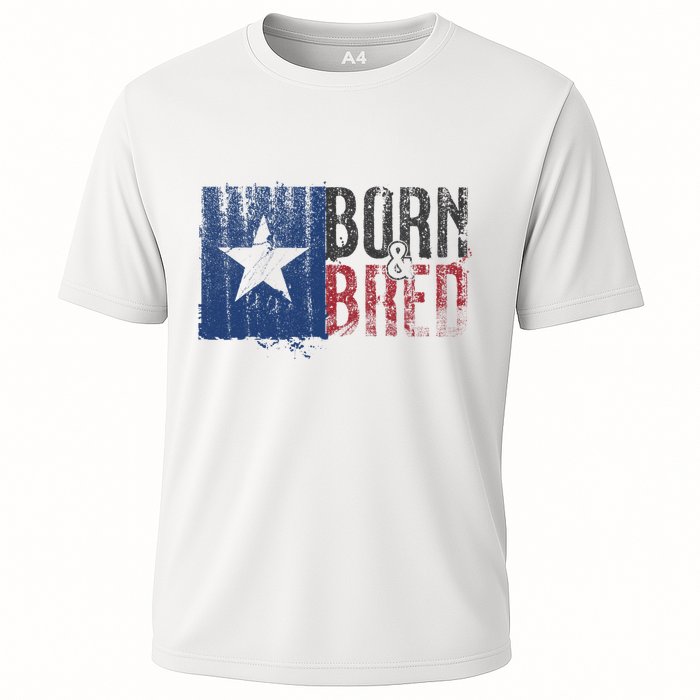 Texas State Flag Pride Born & Bred Native Home Cooling Performance Crew T-Shirt