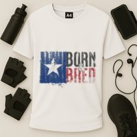 Texas State Flag Pride Born & Bred Native Home Cooling Performance Crew T-Shirt