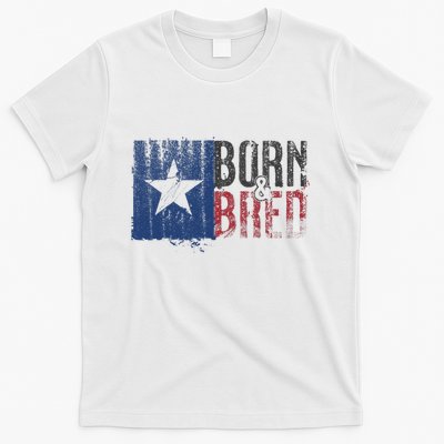 Texas State Flag Pride Born & Bred Native Home T-Shirt