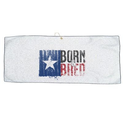 Texas State Flag Pride Born & Bred Native Home Large Microfiber Waffle Golf Towel