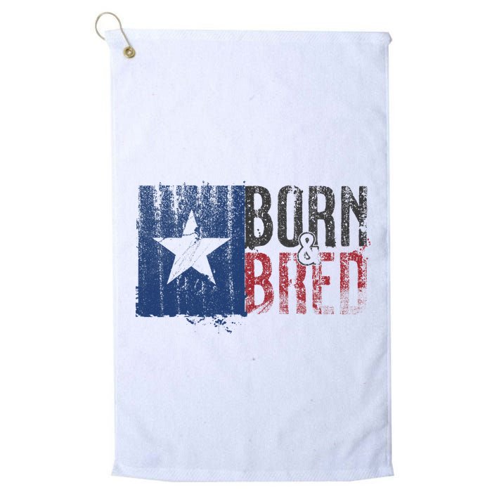 Texas State Flag Pride Born & Bred Native Home Golf Towel