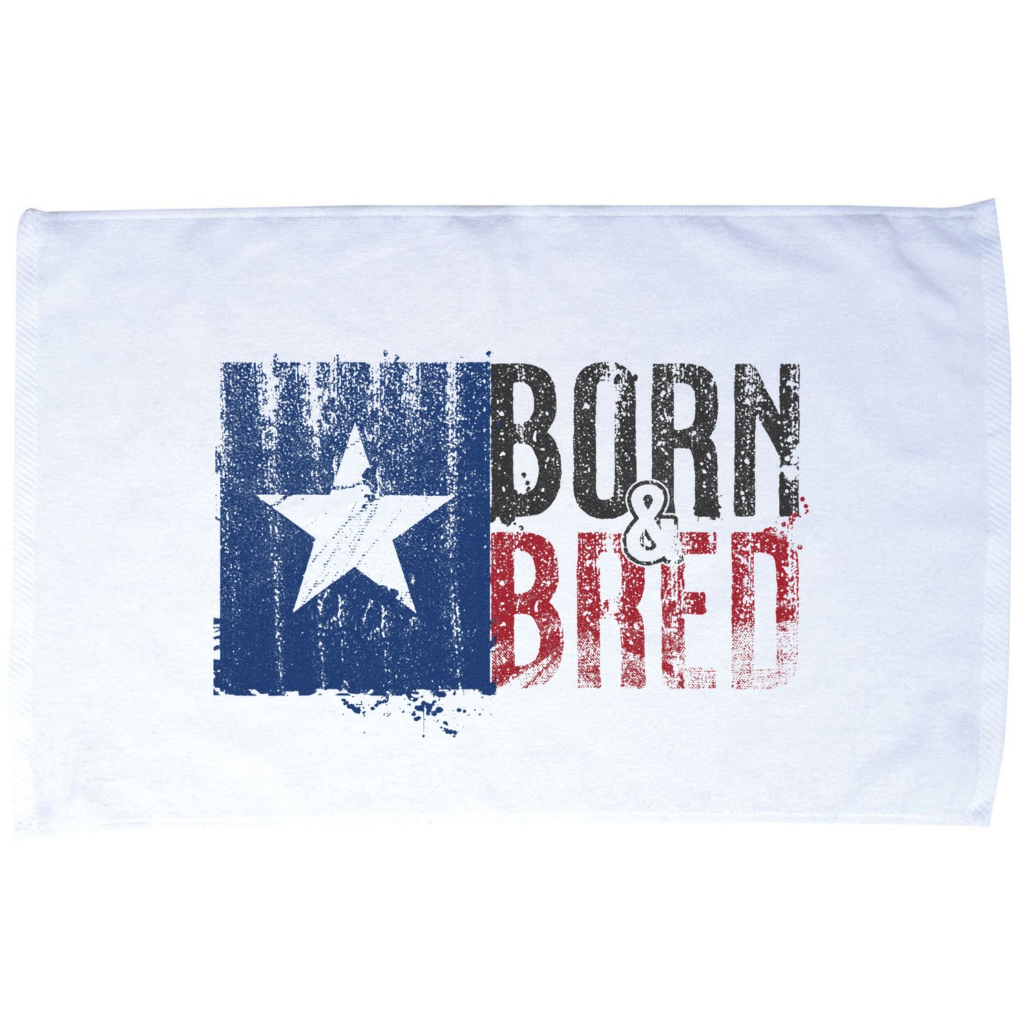 Texas State Flag Pride Born & Bred Native Home Microfiber Hand Towel