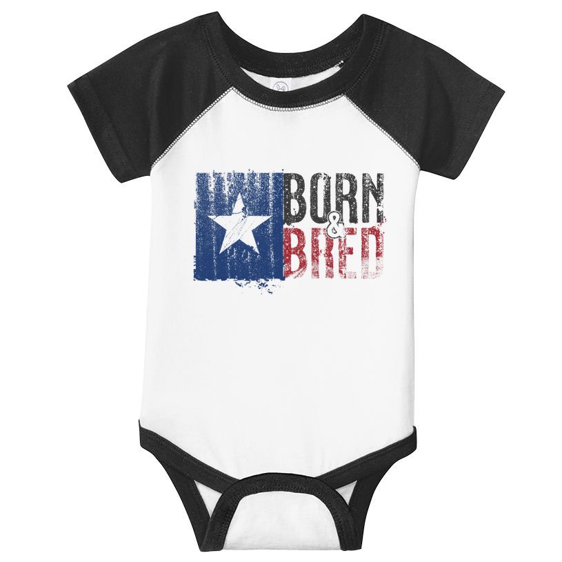 Texas State Flag Pride Born & Bred Native Home Infant Baby Jersey Bodysuit