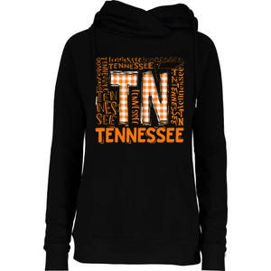 Tennessee State Flag Orange Plaid Tn Womens Funnel Neck Pullover Hood