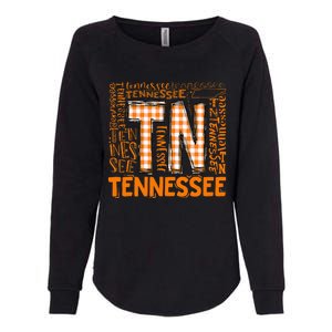 Tennessee State Flag Orange Plaid Tn Womens California Wash Sweatshirt