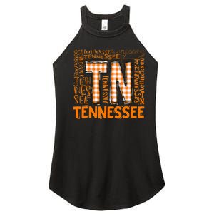 Tennessee State Flag Orange Plaid Tn Women's Perfect Tri Rocker Tank