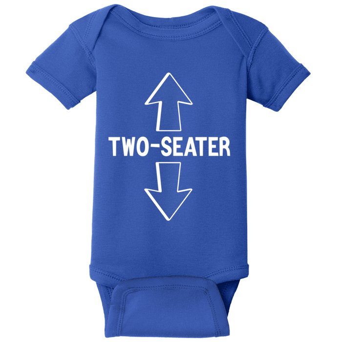 Two Seater Funny Adult Humor Graphic Cute Gift Baby Bodysuit