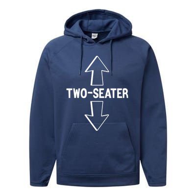 Two Seater Funny Adult Humor Graphic Cute Gift Performance Fleece Hoodie