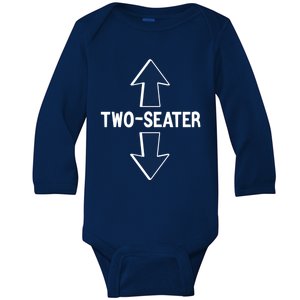 Two Seater Funny Adult Humor Graphic Cute Gift Baby Long Sleeve Bodysuit