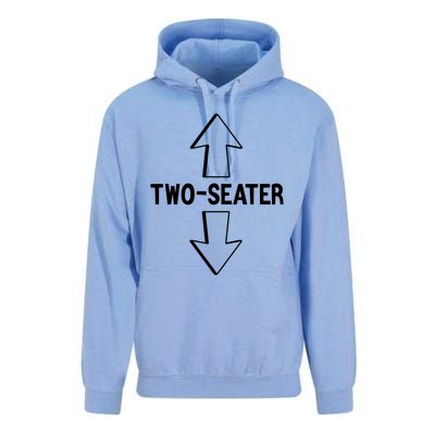 Two Seater Funny Adult Humor Graphic Cute Gift Unisex Surf Hoodie