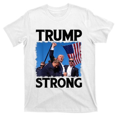 Trump Strong Fist Hand Us Vote Trump 2024 Survives Rally Shooting Pa T-Shirt