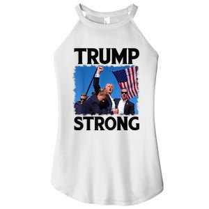 Trump Strong Fist Hand Us Vote Trump 2024 Survives Rally Shooting Pa Women's Perfect Tri Rocker Tank