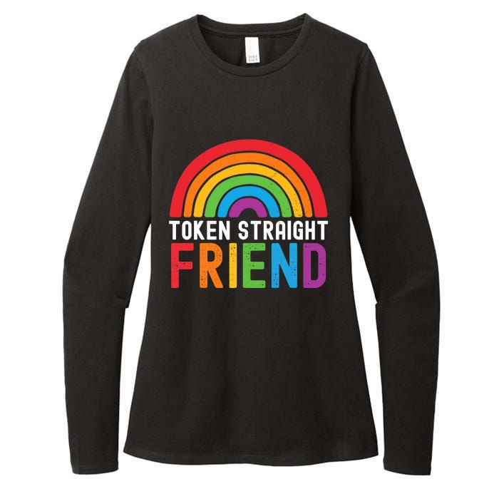 Token Straight Friend Rainbow Lgbt Supporter Womens CVC Long Sleeve Shirt