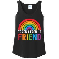 Token Straight Friend Rainbow Lgbt Supporter Ladies Essential Tank