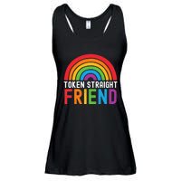 Token Straight Friend Rainbow Lgbt Supporter Ladies Essential Flowy Tank