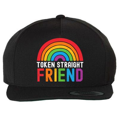 Token Straight Friend Rainbow Lgbt Supporter Wool Snapback Cap