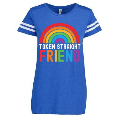 Token Straight Friend Rainbow Lgbt Supporter Enza Ladies Jersey Football T-Shirt