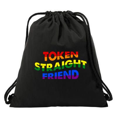 Token Straight Friend Rainbow Colors Drawstring Bag