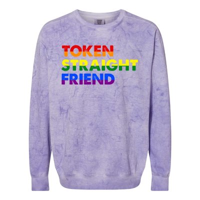 Token Straight Friend Rainbow Colors Colorblast Crewneck Sweatshirt