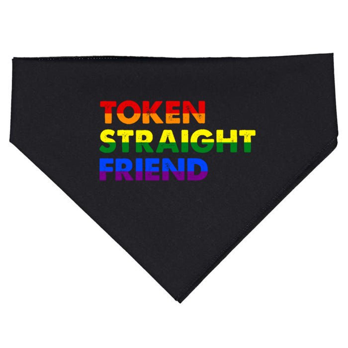 Token Straight Friend Rainbow Colors USA-Made Doggie Bandana