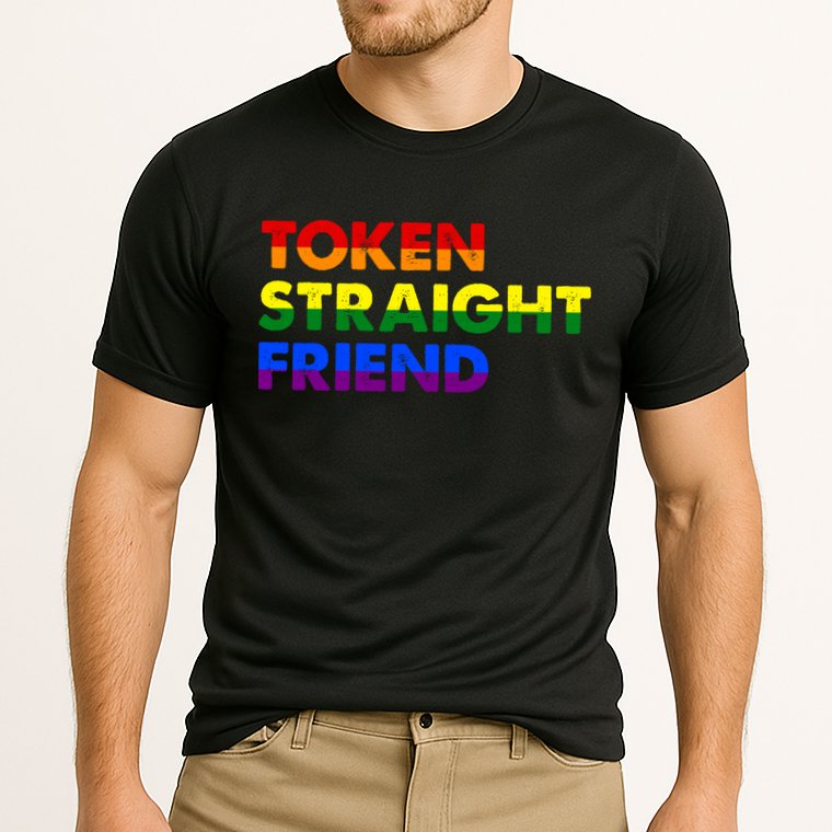 Token Straight Friend Rainbow Colors Performance Shirt