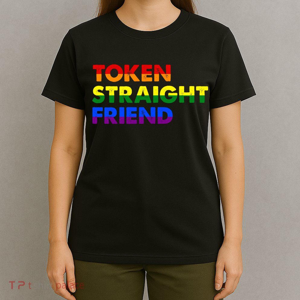 Token Straight Friend Rainbow Colors T-Shirt