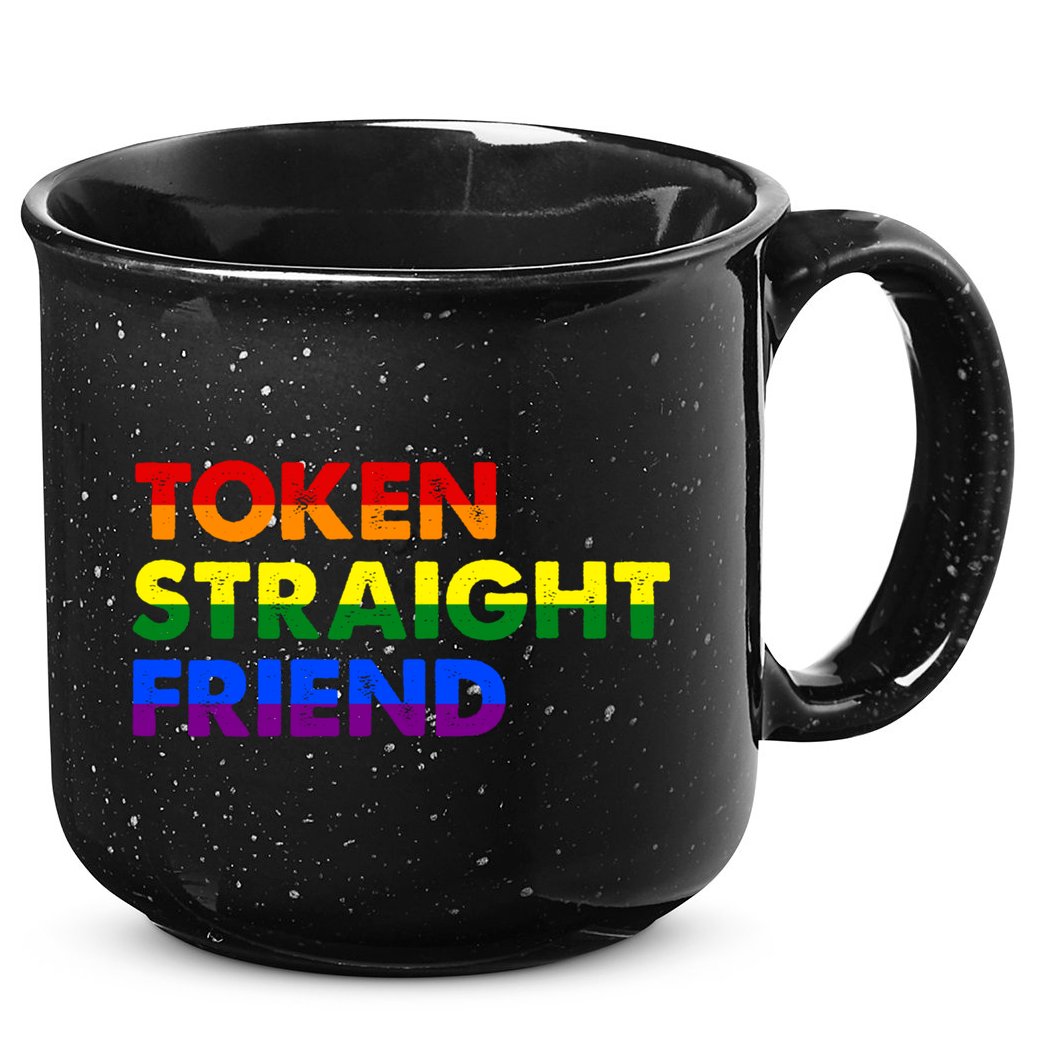 Token Straight Friend Rainbow Colors 15oz Campfire Ceramic Mug