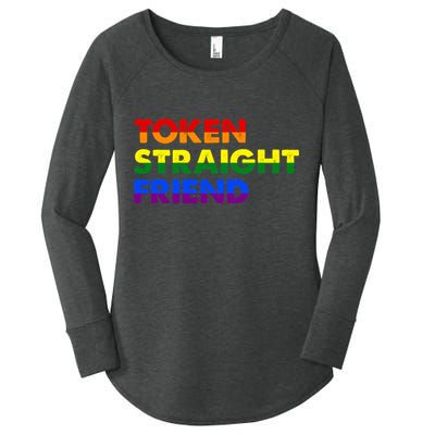 Token Straight Friend Rainbow Colors Women's Perfect Tri Tunic Long Sleeve Shirt