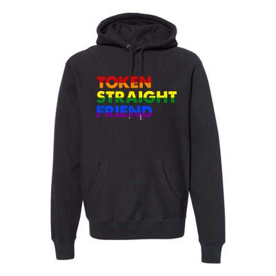 Token Straight Friend Rainbow Colors Premium Hoodie