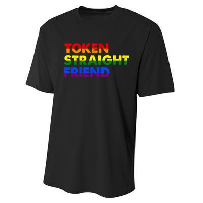 Token Straight Friend Rainbow Colors Performance Sprint T-Shirt