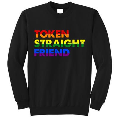 Token Straight Friend Rainbow Colors Tall Sweatshirt