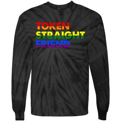 Token Straight Friend Rainbow Colors Tie-Dye Long Sleeve Shirt