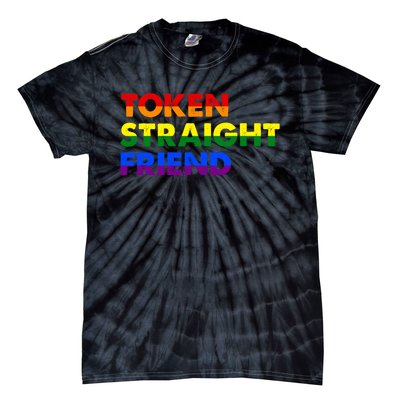 Token Straight Friend Rainbow Colors Tie-Dye T-Shirt