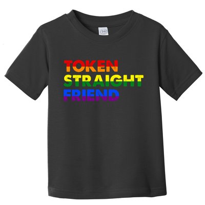 Token Straight Friend Rainbow Colors Toddler T-Shirt