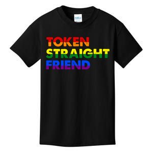 Token Straight Friend Rainbow Colors Kids T-Shirt