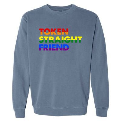 Token Straight Friend Rainbow Colors Garment-Dyed Sweatshirt