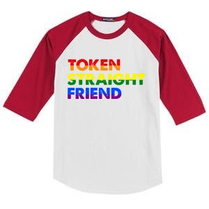 Token Straight Friend Rainbow Colors Kids Colorblock Raglan Jersey