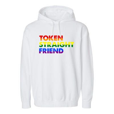 Token Straight Friend Rainbow Colors Garment-Dyed Fleece Hoodie