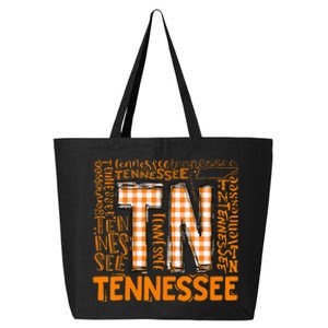 Tennessee State Flag Orange Plaid TN 25L Jumbo Tote