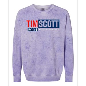 Tim Scott For President 2024 Campaign Colorblast Crewneck Sweatshirt