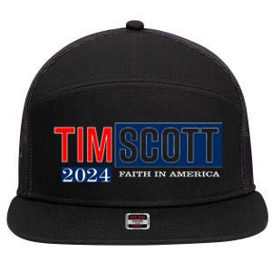 Tim Scott For President 2024 Campaign 7 Panel Mesh Trucker Snapback Hat