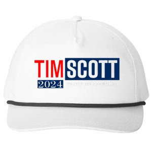 Tim Scott For President 2024 Campaign Snapback Five-Panel Rope Hat