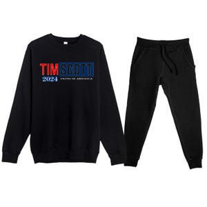 Tim Scott For President 2024 Campaign Premium Crewneck Sweatsuit Set