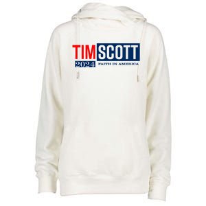 Tim Scott For President 2024 Campaign Womens Funnel Neck Pullover Hood