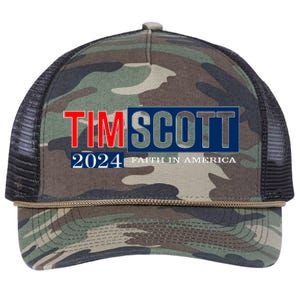 Tim Scott For President 2024 Campaign Retro Rope Trucker Hat Cap