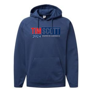 Tim Scott For President 2024 Campaign Performance Fleece Hoodie