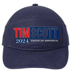 Tim Scott For President 2024 Campaign 7-Panel Snapback Hat