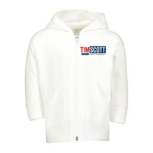 Tim Scott For President 2024 Campaign Toddler Zip Fleece Hoodie