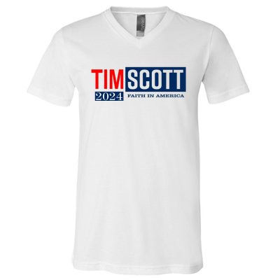 Tim Scott For President 2024 Campaign V-Neck T-Shirt